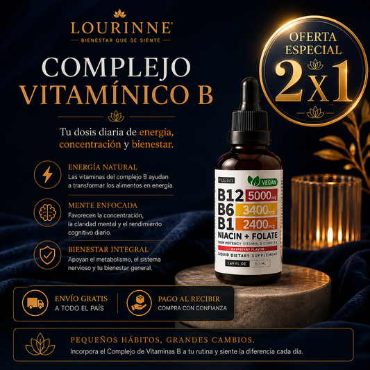 Complejo Vitamínico B  2x1  | B12, B6, B1, B3 y B9 en 50mL