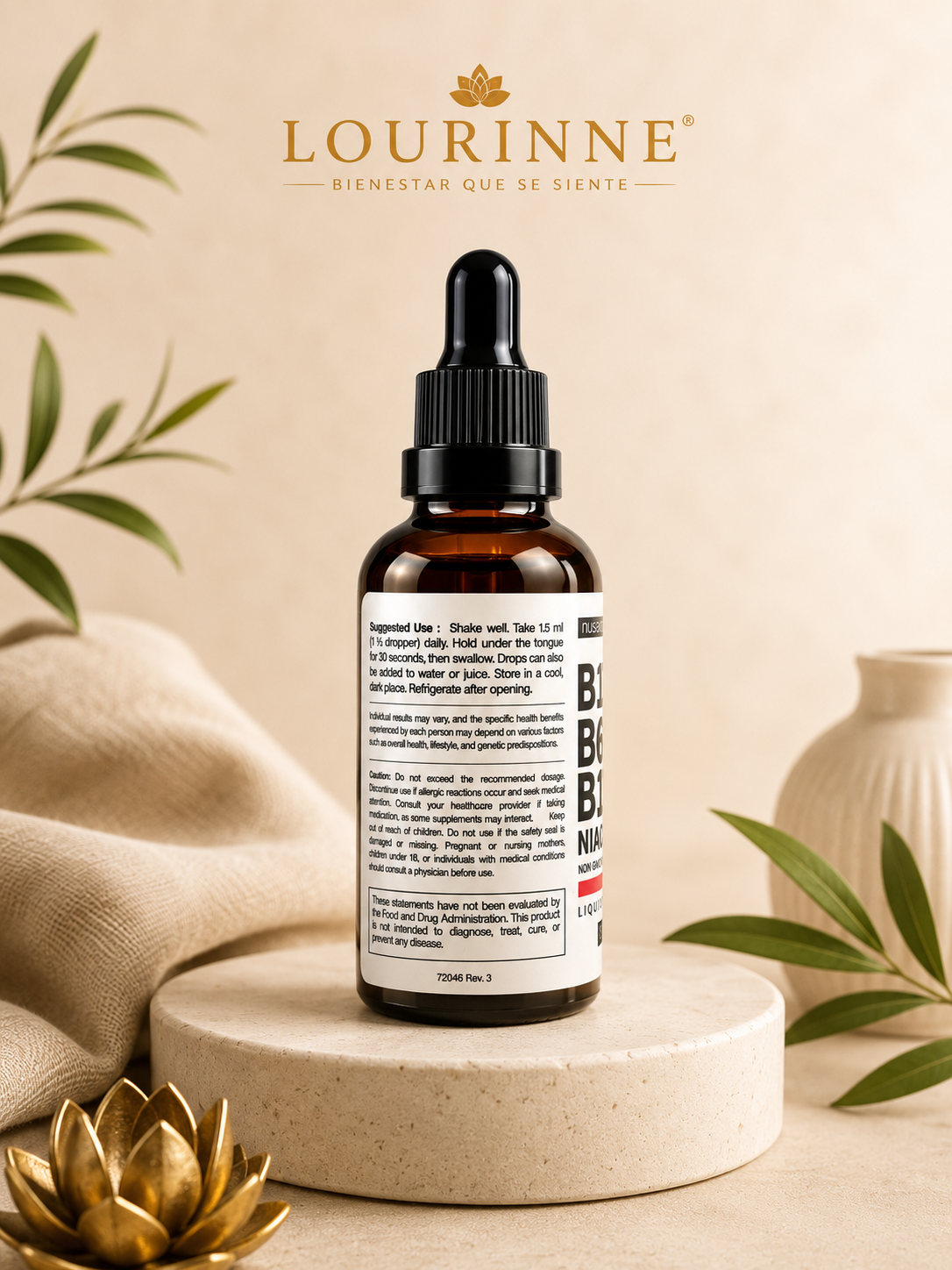 Complejo Vitamínico B en Gotas | B12, B6, B1, B3 y B9 en 50mL